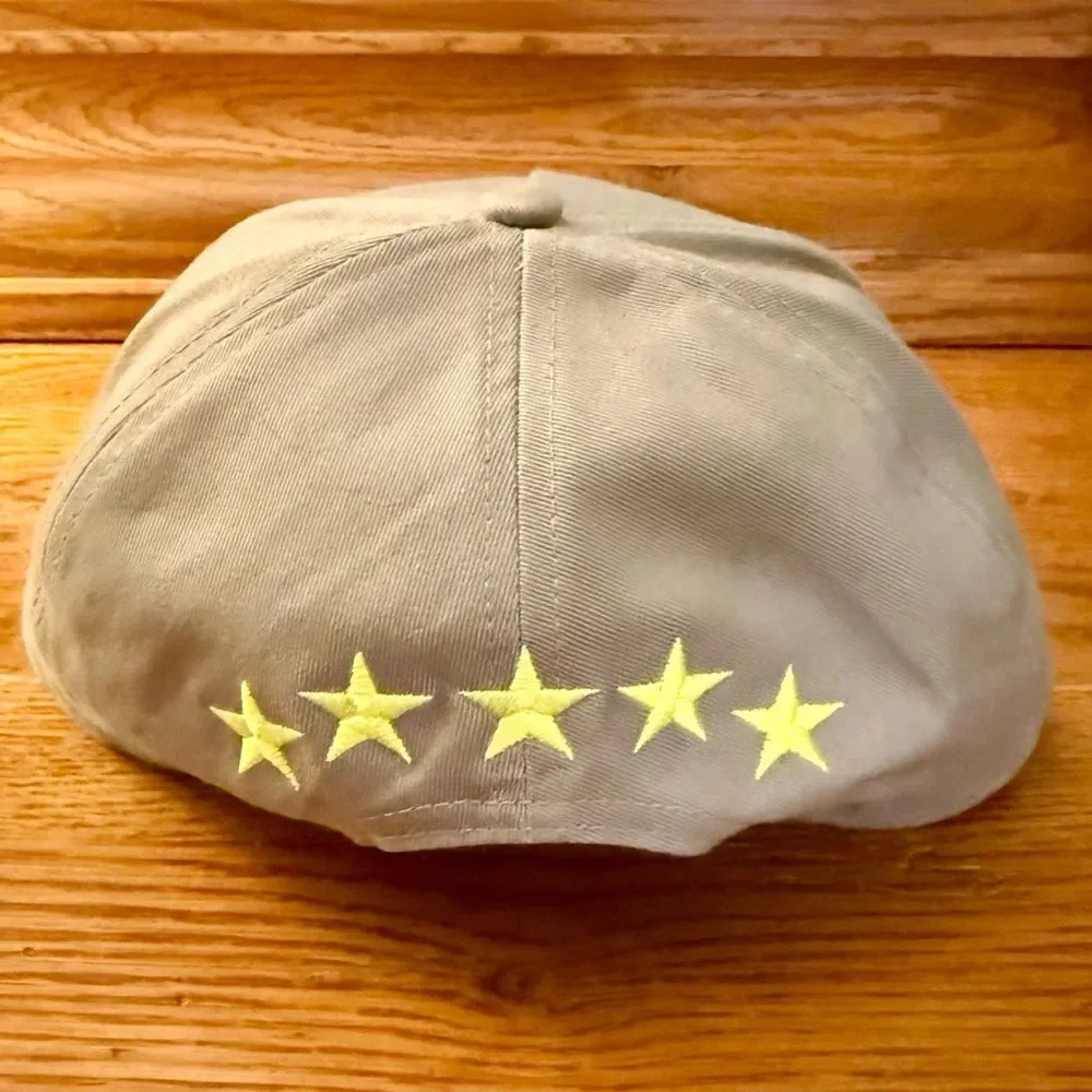 Stussy Gray Cap with Neon yellow Stars! Super Rare from Y2k! Vintage! Brand new!
